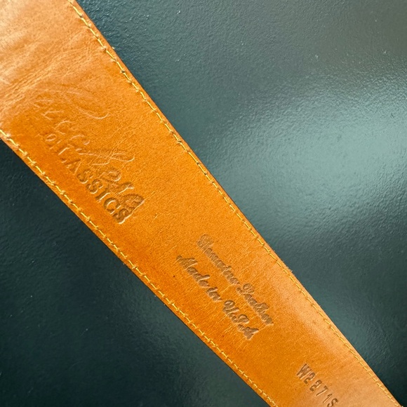 Lucchese men’s belt with abalone sterling silver made in Mexico large buckle - Picture 10 of 10